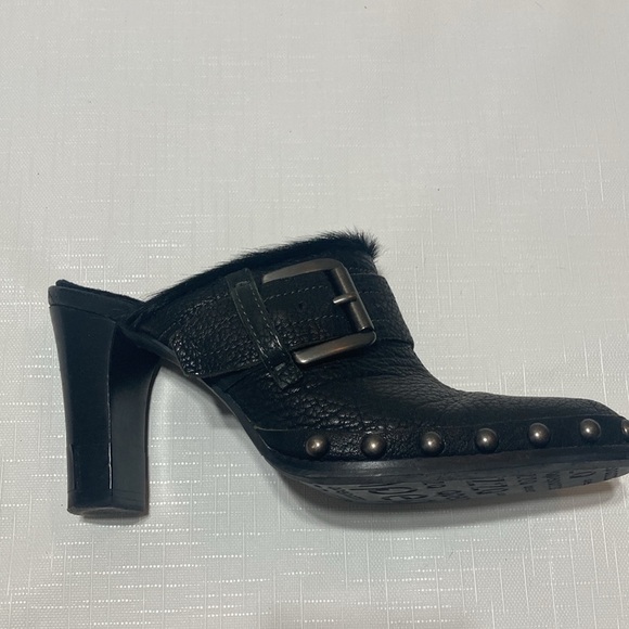 Apepazza Black leather mules with silver studding - Picture 6 of 13